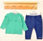 Костюм для девочки с джинсами и блузкой Pierre Cardin