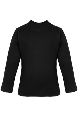 Черный джемпер с воротником-стойкой