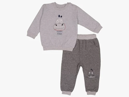 Костюм с аппликацией бегемотика