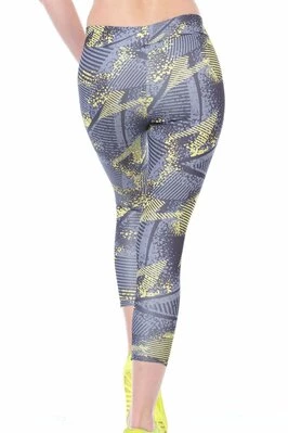 Спортивные укороченные лосины с низкой талией