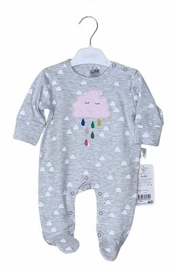 Человечек с аппликацией в виде тучки и дождика