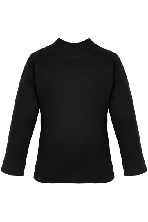 Черный джемпер с воротником-стойкой