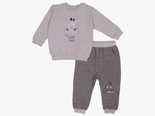 Костюм с аппликацией бегемотика