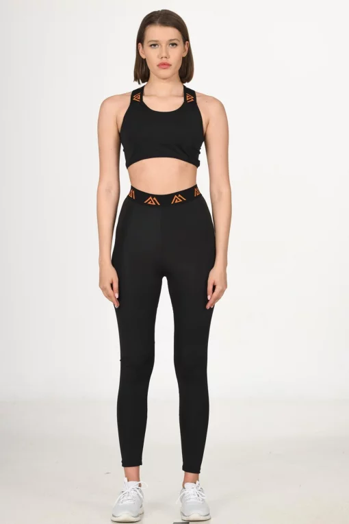 Лосины с высоким поясом на резинке