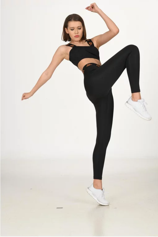 Лосины с высоким поясом на резинке