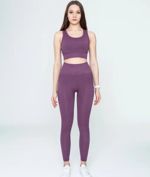 Лосины &quot;в рубчик&quot; с широким поясом