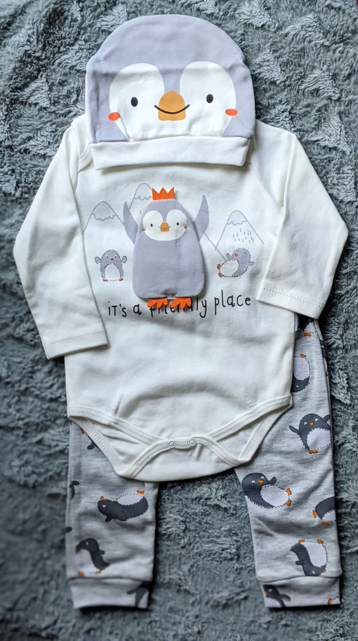 Костюмчик с боди, штаниками и шапочкой